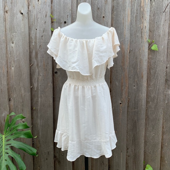 ASTR Chloe Off the Shoulder Ruffle Mini Dress - Picture 5 of 13